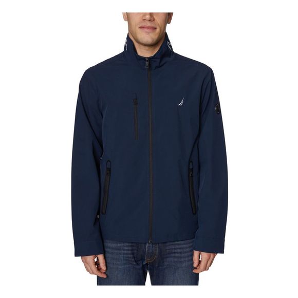 NAUTICA Mens Navy Logo Graphic Performance Stretch Wind Breaker Jacket M - Picture 1 of 1